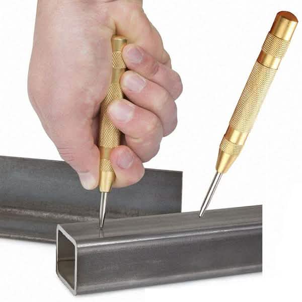 Automatic Center Pin Punch Strike Spring Loaded Marking Starting Holes Tool