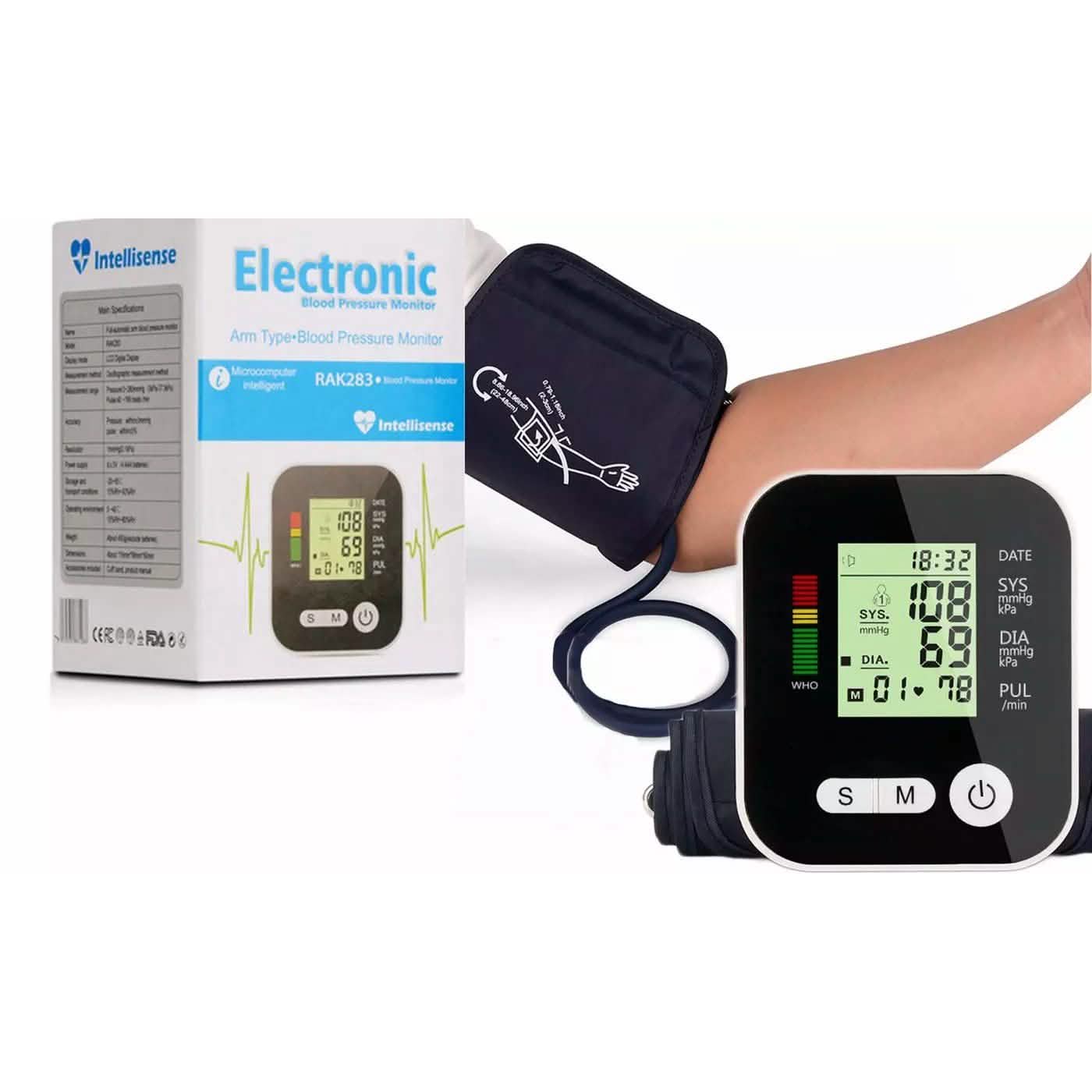 Automatic Digital Upper Arm Blood Pressure Cuff Monitor Sphygmomanometer