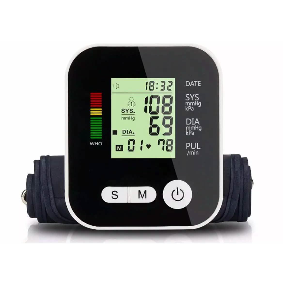 Automatic Digital Upper Arm Blood Pressure Cuff Monitor Sphygmomanometer