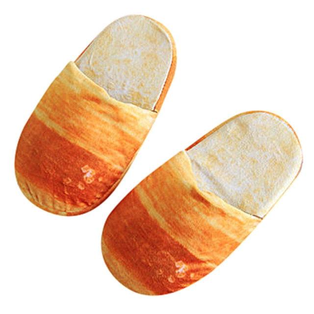Autumn Winter Home Slippers Warm Home Shoes Look Bread Bun Plush Cotton Indoor Slipper For Women Comfort Slip On Memory Foam Slippers Fur Slip-On House Shoes