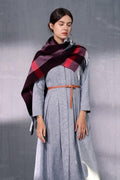 Autumn Winter Super Soft Hijab Classic Cashmere Tartan Lightweight Pure Wool Plaid Scarf Women's Shawls Elegant Thickened To Keep Warm For Women
