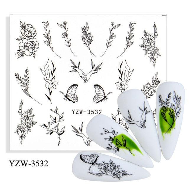 Avocado Fruit Transfer Nail Stickers Charms Winter Water Sticker For Nails Sliders Character Image Tattoo Decal Decoration Cute Summer Nail Art Stickers Summer Fruit Stickers on Nails Unicorn Banana Cherry Avocado Dog Strawberry Nail Art Decals