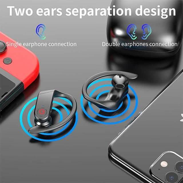 B10 TWS Earhook Sports Fitness Workout Headphones