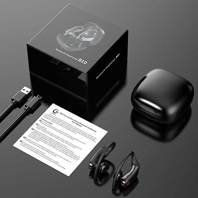 B10 TWS Earhook Sports Fitness Workout Headphones