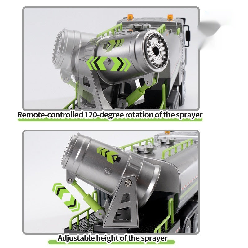 Alloy Remote-control Mist Cannon Truck Electric Construction Vehicle Toy