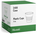 Bluetable 5 oz Cups Disposable Plastic Bulk 2400 Case – Small Medicine Cups 5 Ounce Bathroom Cups Translucent cup 5 oz. Water Dispenser Clear Drinking Cup [2400 Pack/Case]