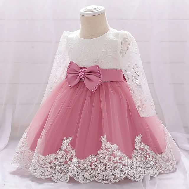 Baby Girls' Basic Christening Floral Dress