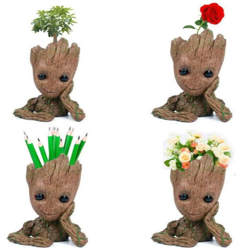 Baby Groot Figure Flowerpot Decor