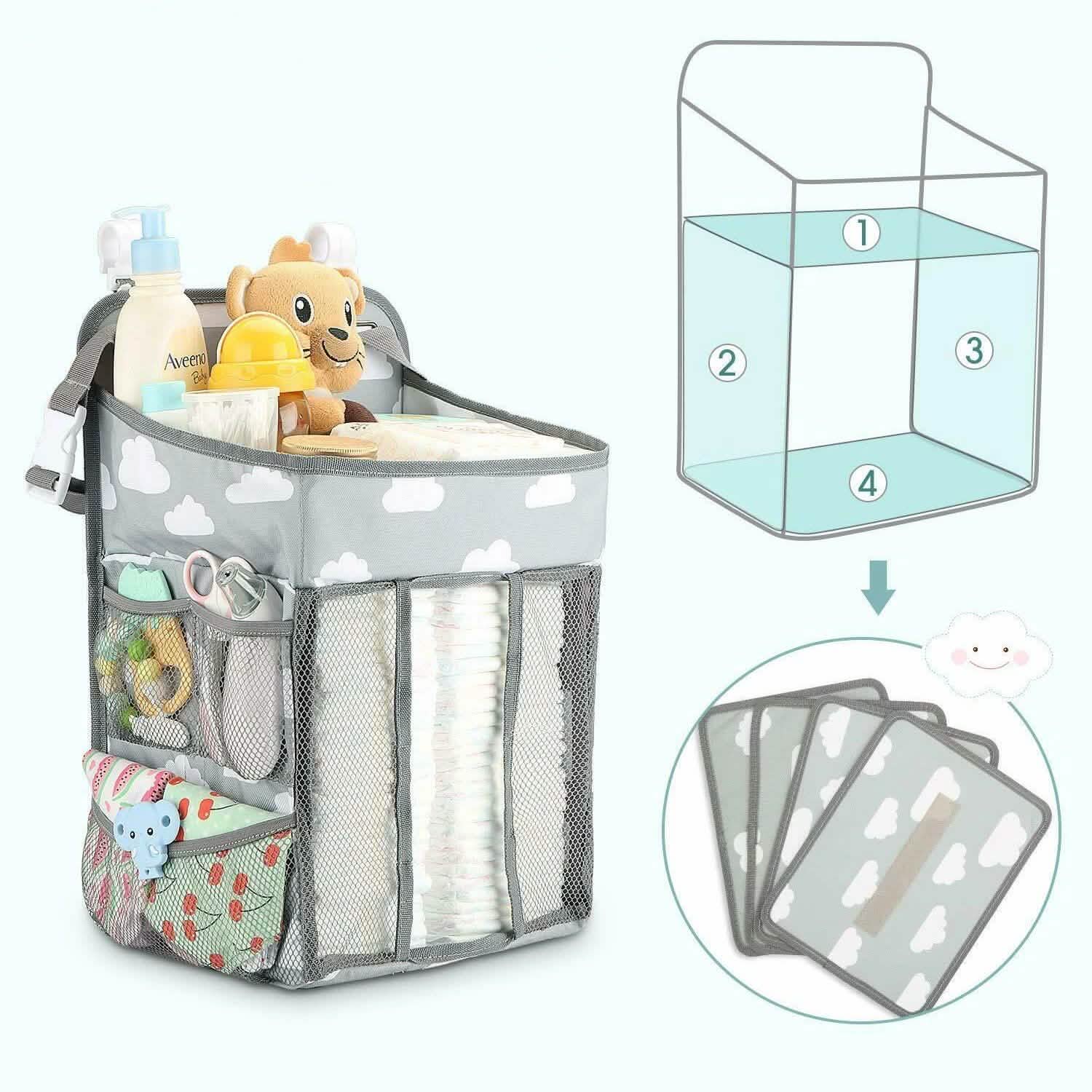 Baby Hanging Storage Caddy Crib Organizer