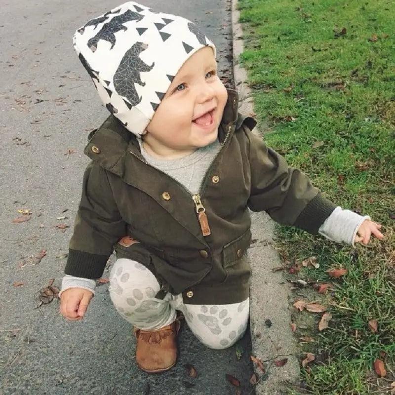 Baby Knit Cotton Cartoon Printed Baby Caps For Boys And Girls For Autumn And Winter Soft And Warm Cap