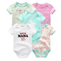 Baby Rompers Short Sleeve 100% Cotton Overalls Newborn Comfortable Clothes Super Soft Stretchable