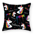 Baby Shower Unicorn Pillow Case Decorative Cute Pillowcase Pillow Protector Cushion Girl Unicorn Flowers Rose Pillow Case Sofa Bed Pillow Cover Prefect Gifts For Kids Party 45x45CM