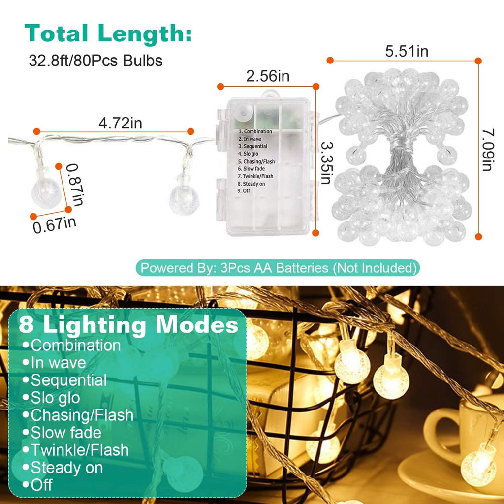 Ball LED Globe String Lights