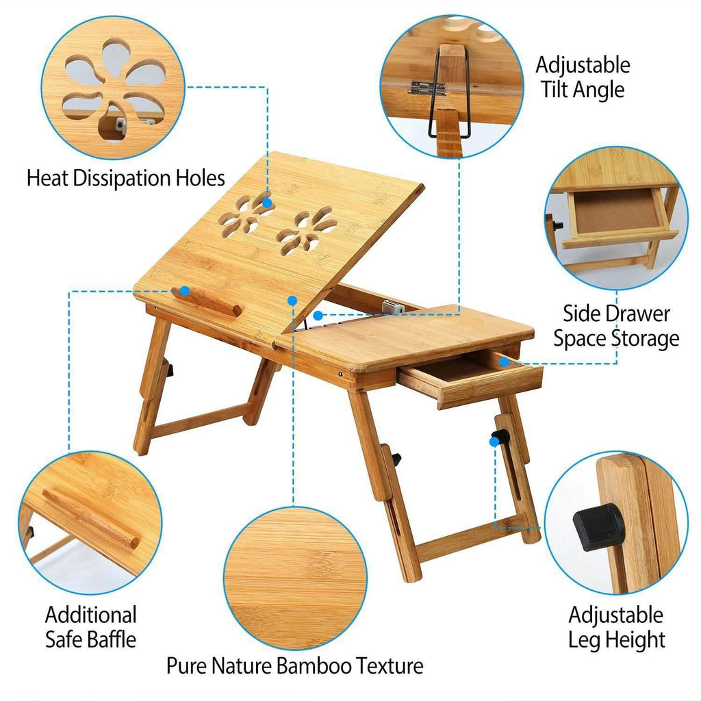 Bamboo Breakfast Serving Laptop Desk