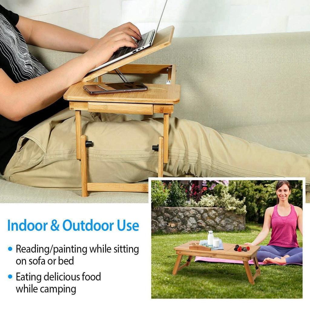 Bamboo Breakfast Serving Laptop Desk