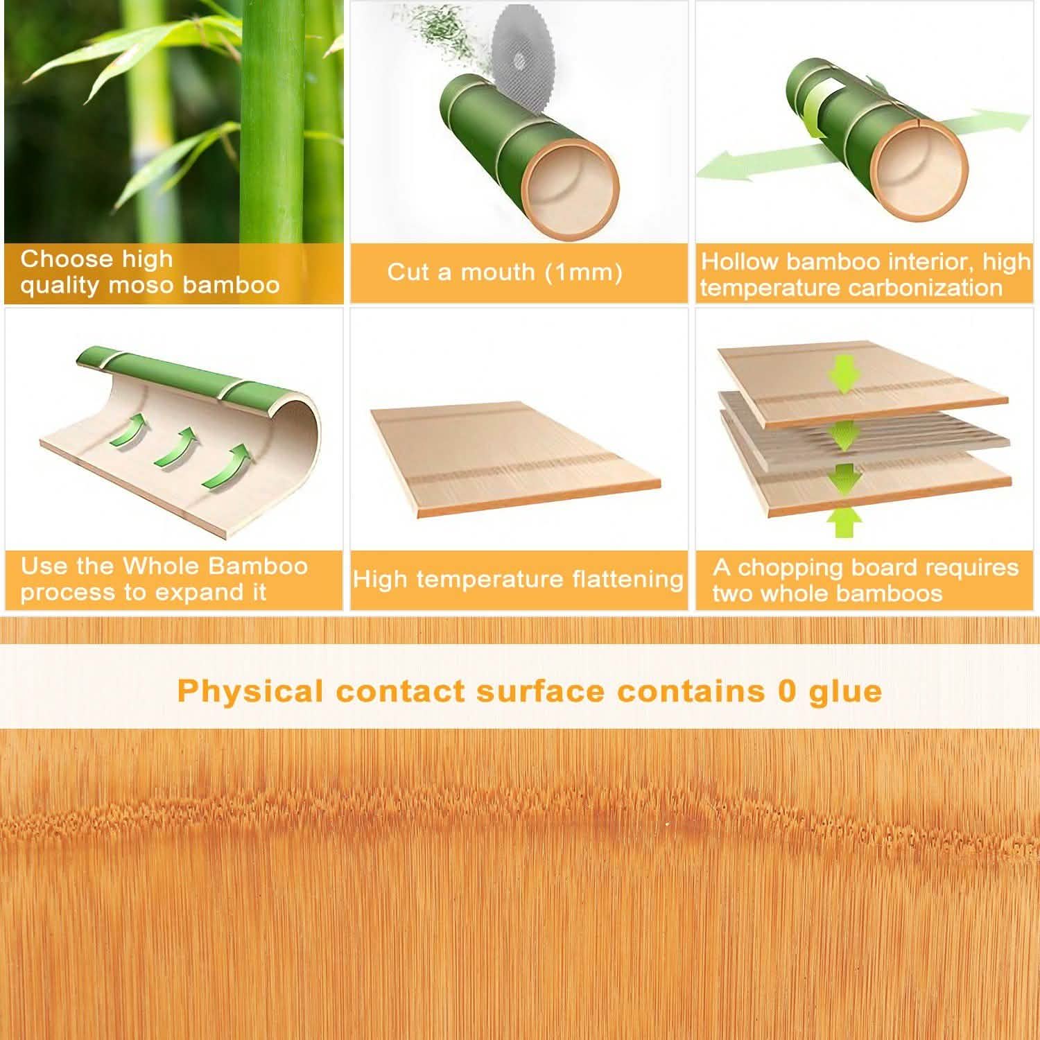 Bamboo Cutting Board with Sliding Draw Tray