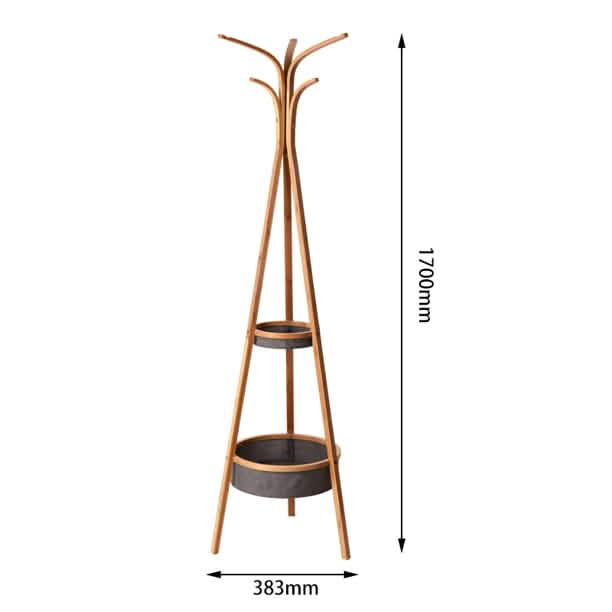 Bamboo Hanger with Storage Rack Living Room Bedroom