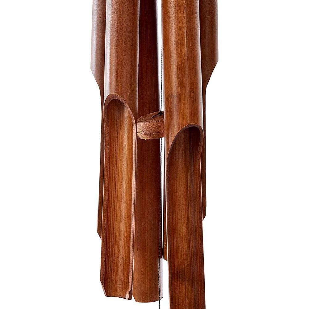 Bamboo Wind Chime Handmade Indoor Outdoor Wall Hanging Wind Chimes Decorations Garden Hanging Decorations Remembrance Condolence Sympathy Gift Wind Chime