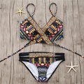 Bandage Bikini String Strappy Swim Wear Bathing Suit Swimsuit Beachwear Swimwear Women Bikini Women's Halter Bandage Bikini Strappy Bottom Two Piece Swimsuits