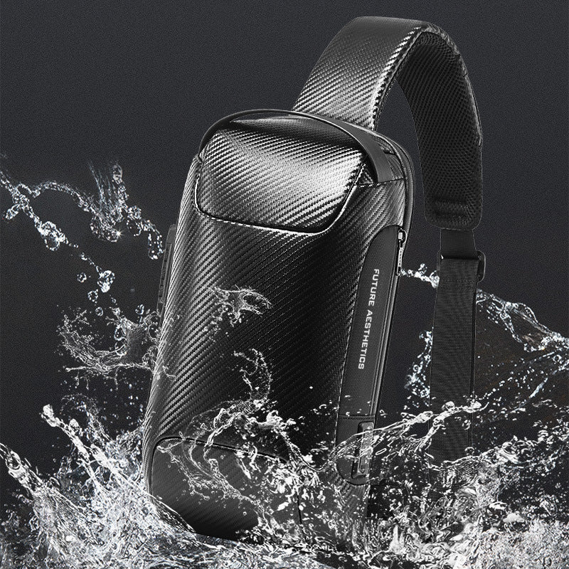 Bange Men's New Chest Bag Messenger Waterproof Shoulder Bag USB Business Trend Shoulder Bag Chest Bag