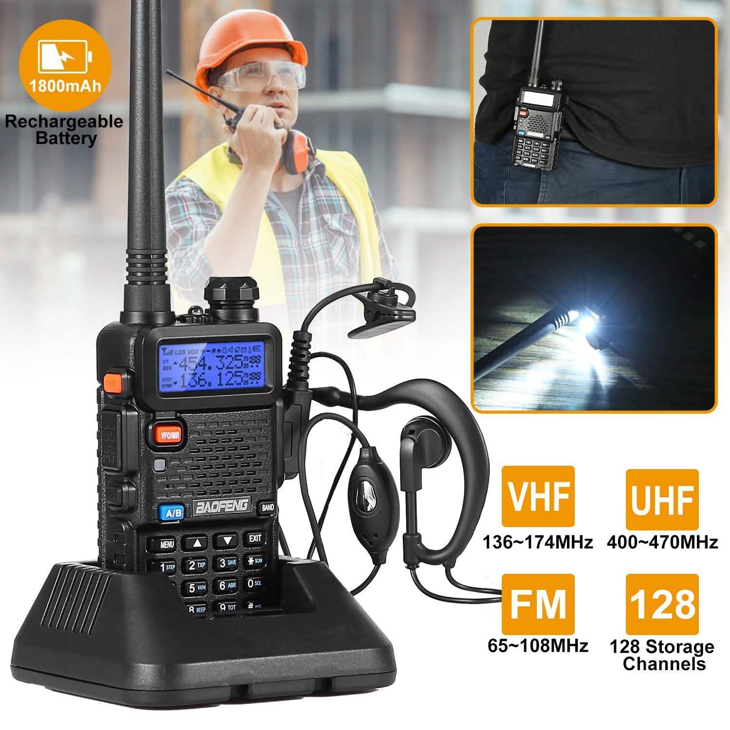 BaoFeng UV-5R 5W Walkie Talkie