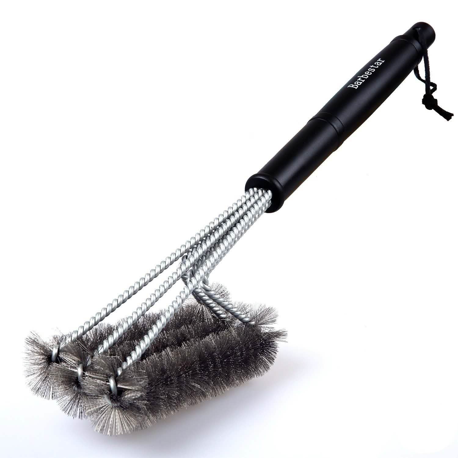 Barbestar 18" 3 in 1 Safe Barbecue Grill Brush Wire Bristles