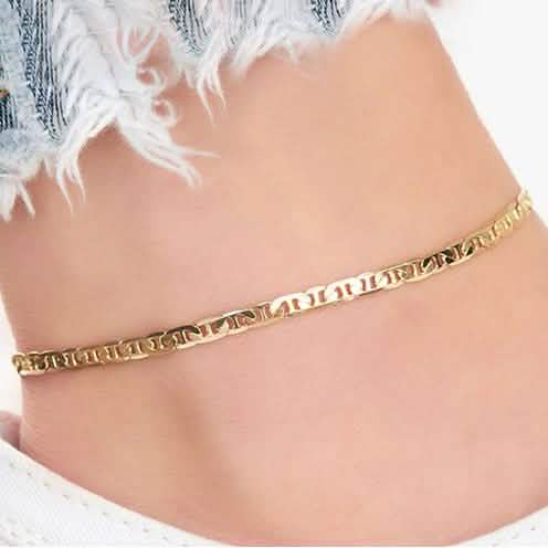 Barzel 18K Gold Plating Mariner Anklet