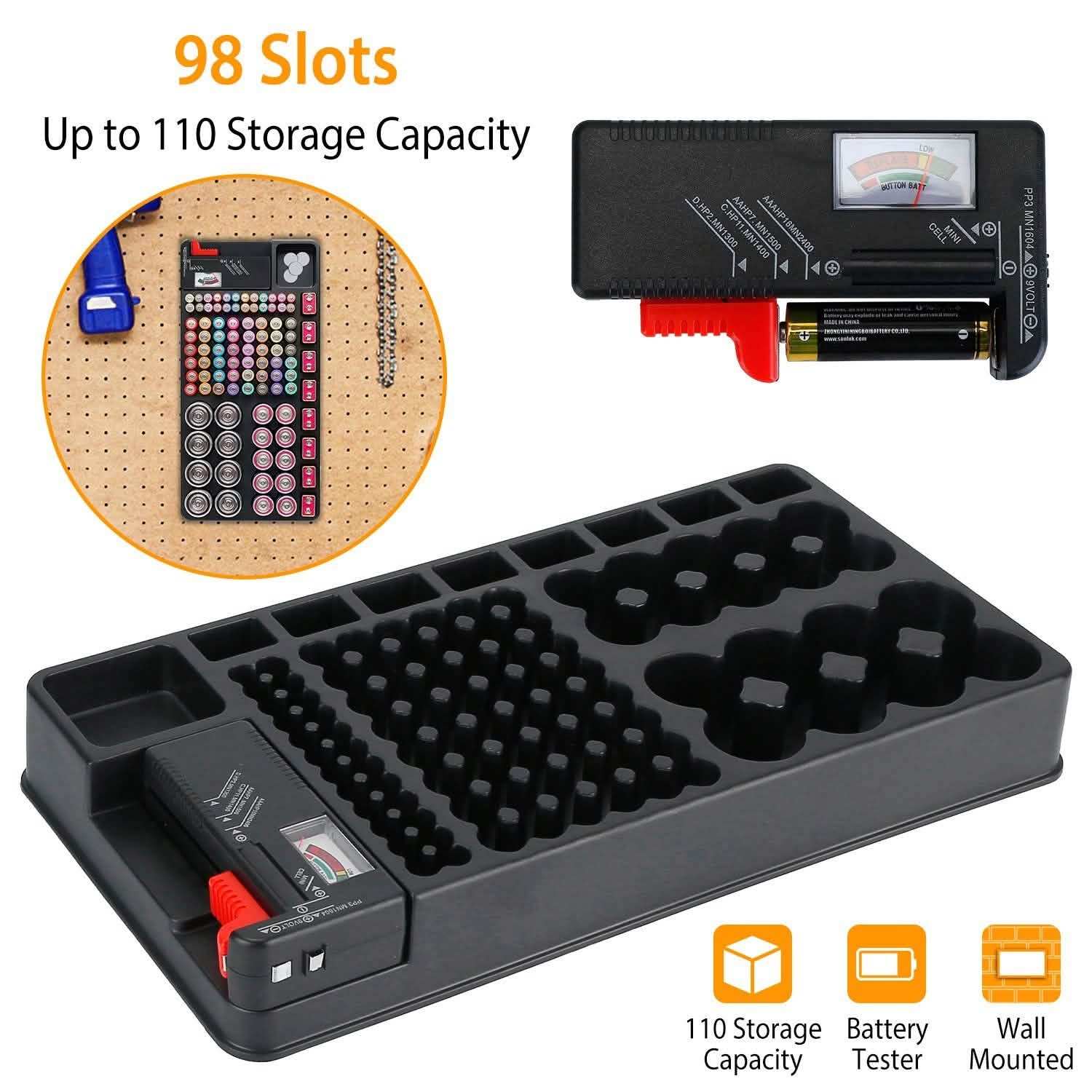 Battery Organizer Storage Case