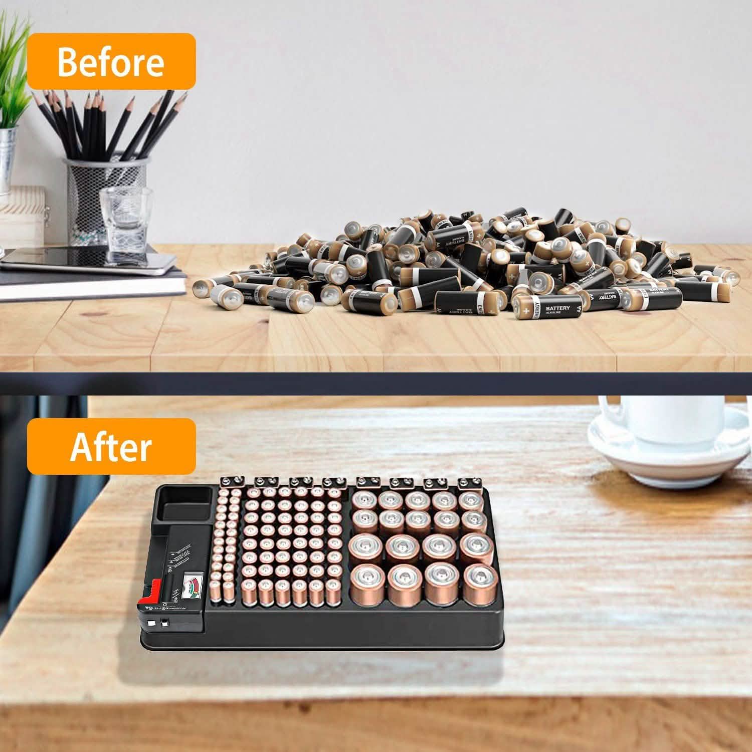 Battery Organizer Storage Case