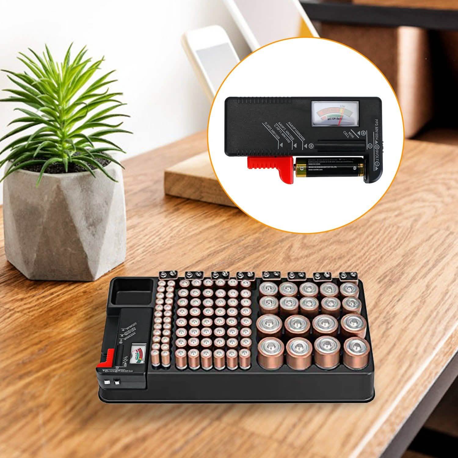Battery Organizer Storage Case