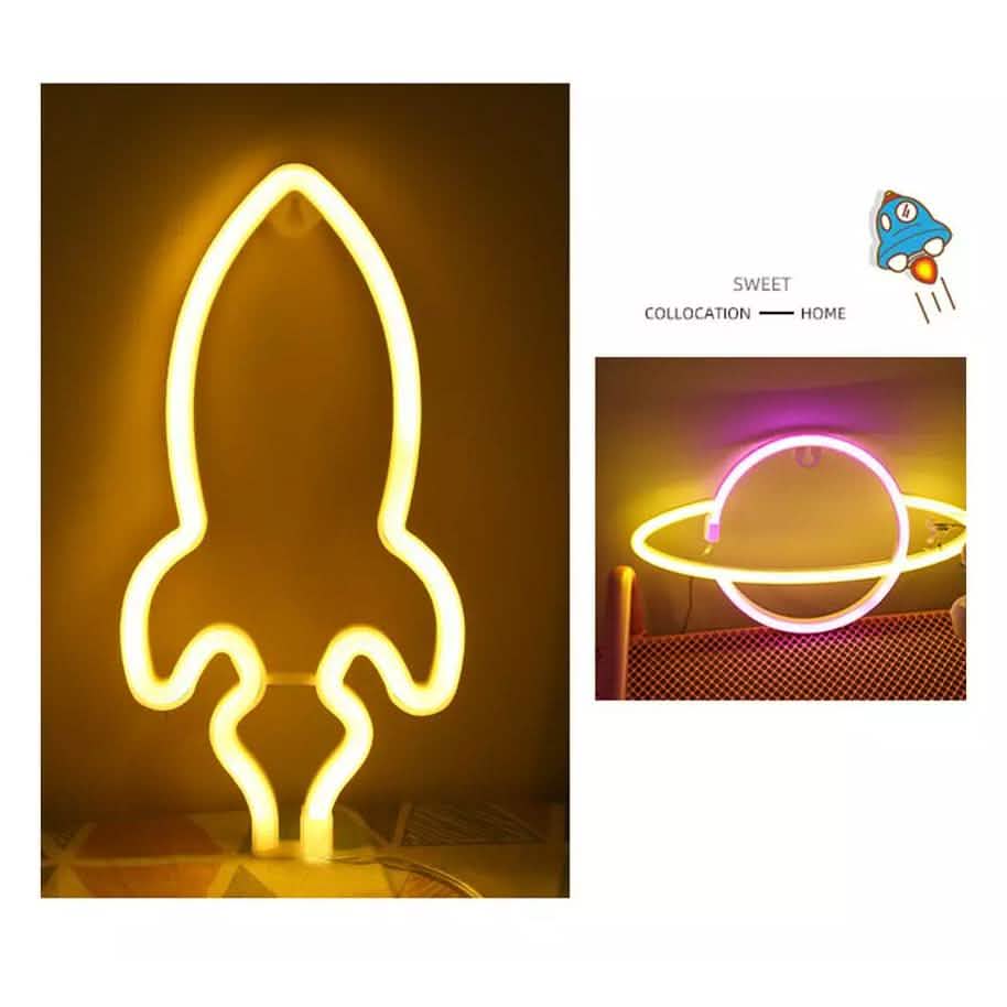 Battery USB LED Neon Light Wall Signs Night Home Decor