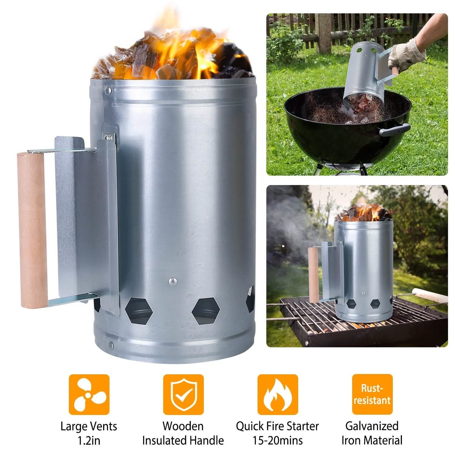 BBQ Charcoal Chimney Can Grill Lighter