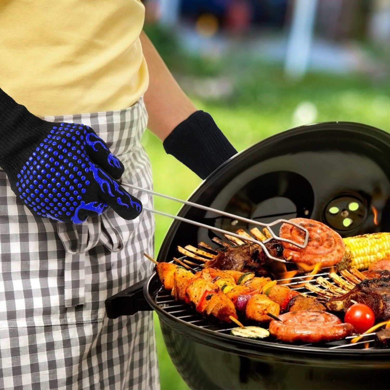 BBQ Gloves 1472¬∞F Heat Resistant Grill Gloves Anti-slip