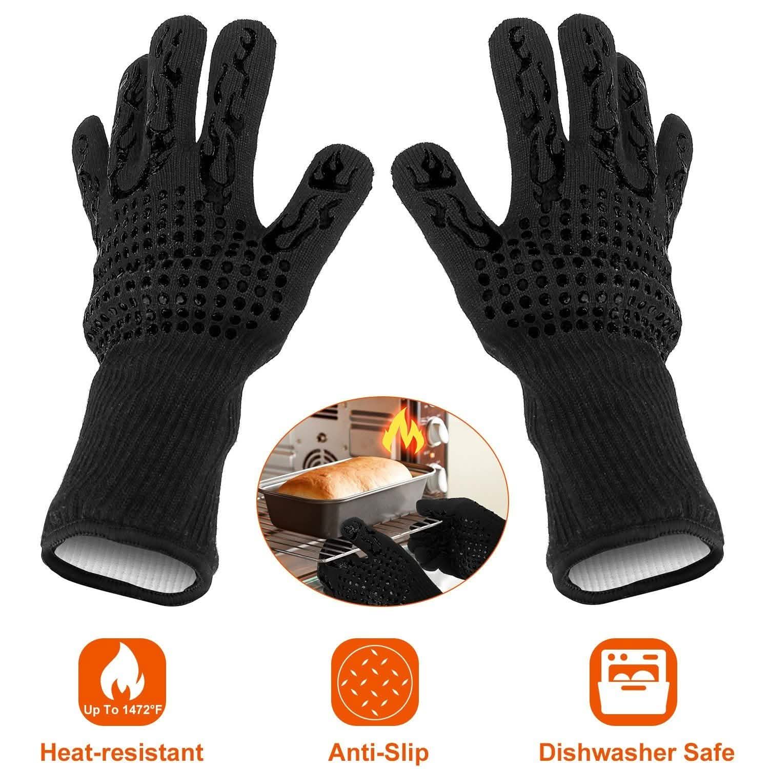 BBQ Gloves 1472¬∞F Heat Resistant Grill Gloves Anti-slip
