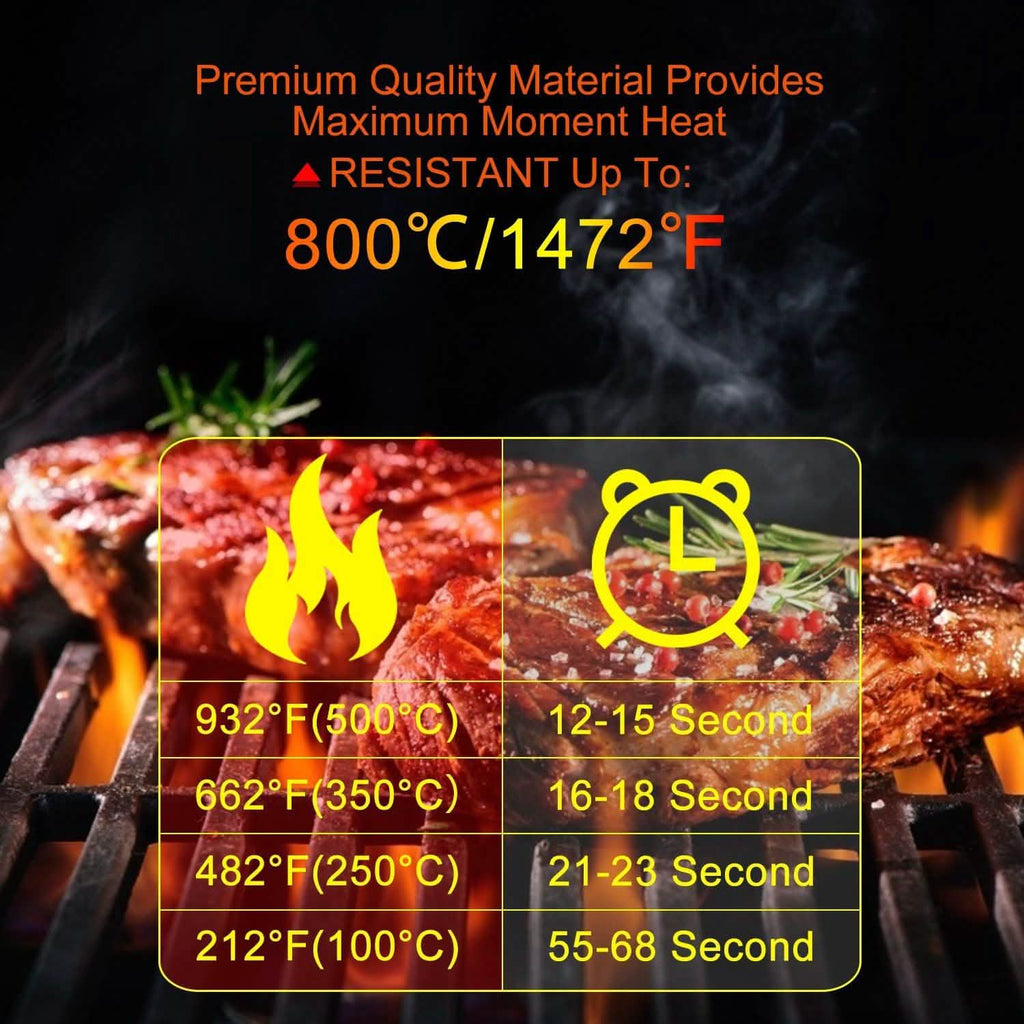 BBQ Gloves 1472¬∞F Heat Resistant Grill Gloves Anti-slip