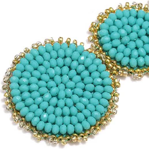 Beaded Drop Earrings Statement Seed Bead Earring