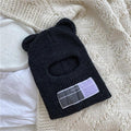 Bear Ears Balaclava Ladies 1 Hole Ski Mask Handmade Crochet Full Face Wooly Hat Cute Girl Winter Streetwear Warm Beanie Knitted Ski Full Face Covering Adult Winter Balaclava for Outdoor Sports Weather Balaclava Ski Mask for Men Windproof Thermal Beanie