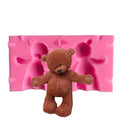 Bear Shape Silicone Mold Cake Baking Decoration Crafts Decoration Chocolate Mold Bear Silicone Mold Baking Molds Chocolate Candy Baking Tool 3D Cake Mold Decoration Baking Tool Mold