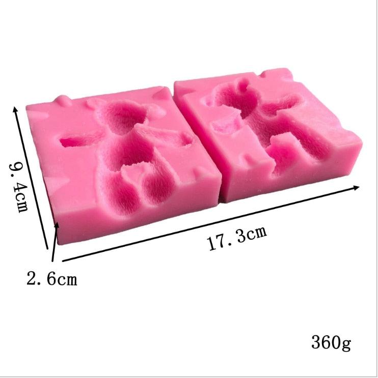 Bear Shape Silicone Mold Cake Baking Decoration Crafts Decoration Chocolate Mold Bear Silicone Mold Baking Molds Chocolate Candy Baking Tool 3D Cake Mold Decoration Baking Tool Mold