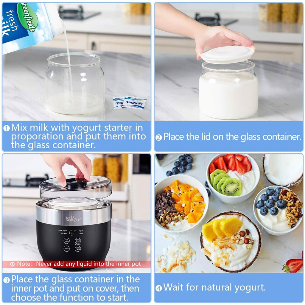 Bear Yogurt Maker Machine with Stainless Steel Inner Pot