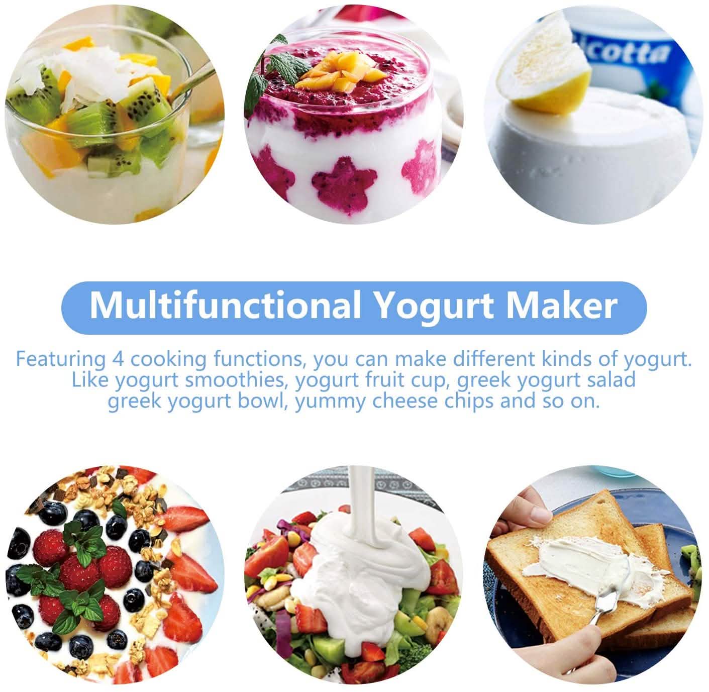 Bear Yogurt Maker Machine with Stainless Steel Inner Pot