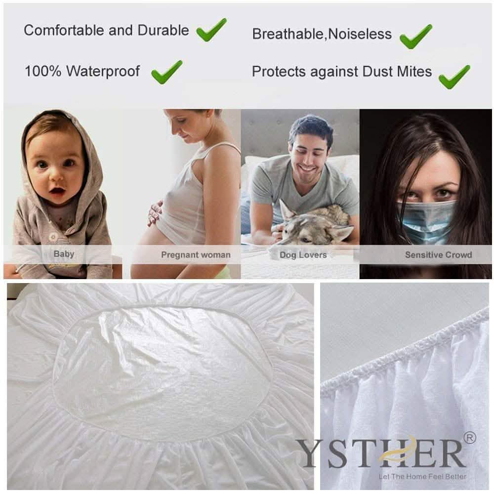 BeautySleep Terry Waterproof Mattress Protector Premium Hypoallergenic Cover