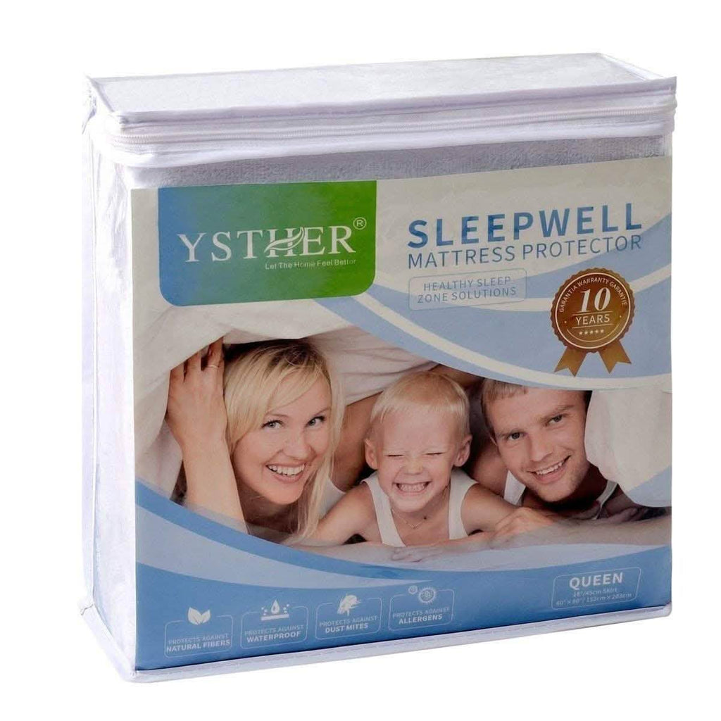 BeautySleep Terry Waterproof Mattress Protector Premium Hypoallergenic Cover