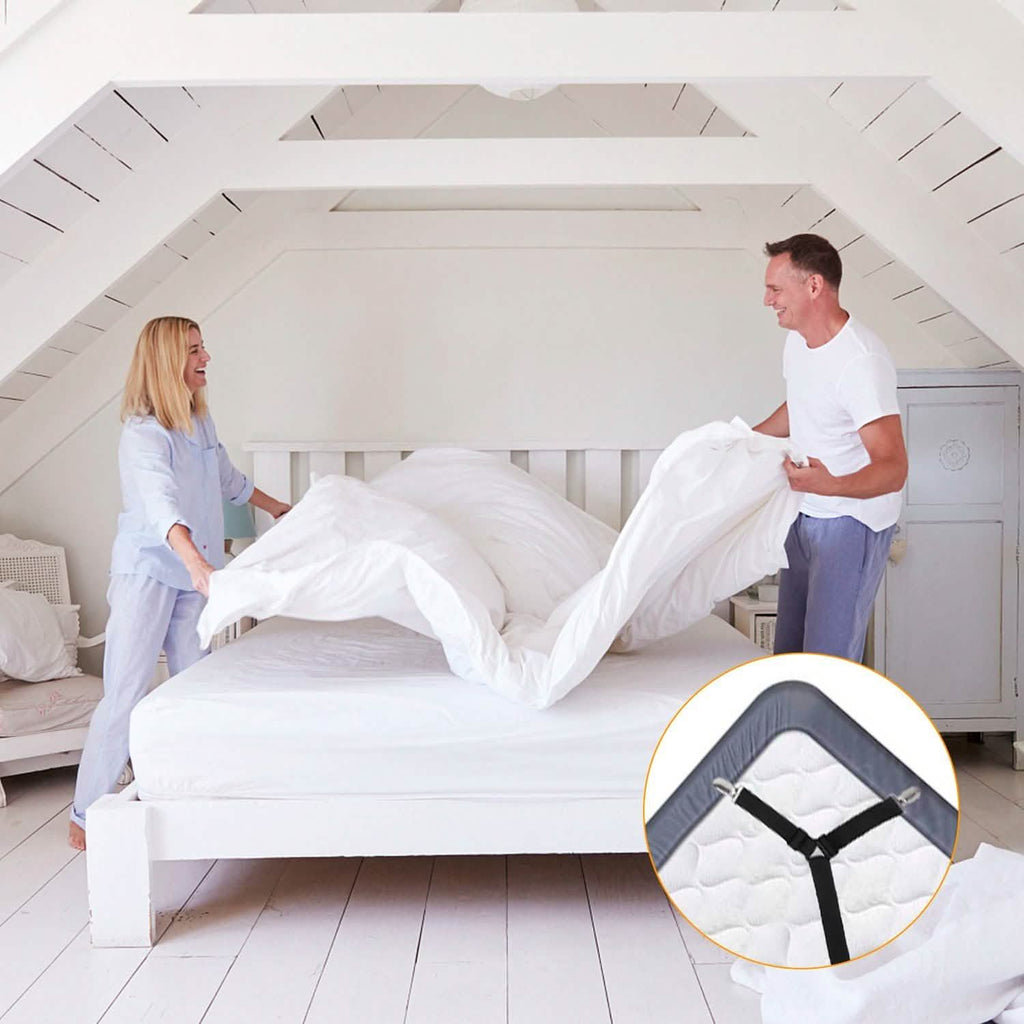 Bed Sheet Fasteners Adjustable Crisscross Elastic Sheet Suspenders