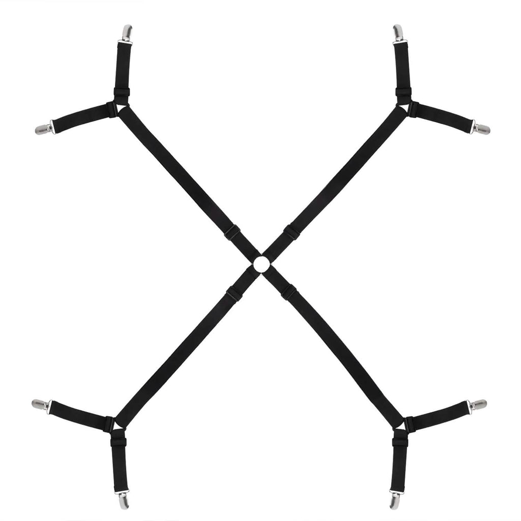 Bed Sheet Fasteners Adjustable Crisscross Elastic Sheet Suspenders