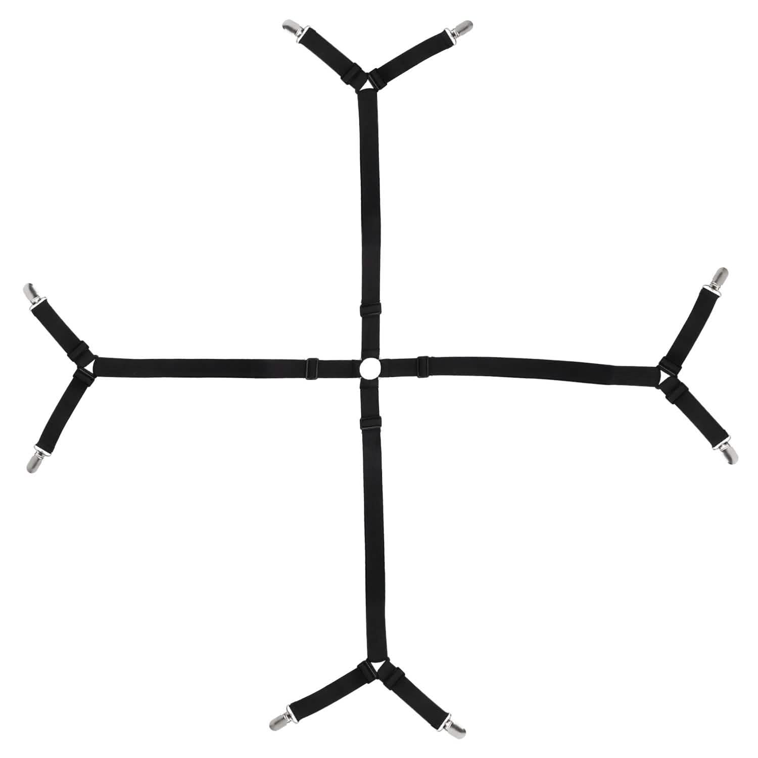 Bed Sheet Fasteners Adjustable Crisscross Elastic Sheet Suspenders