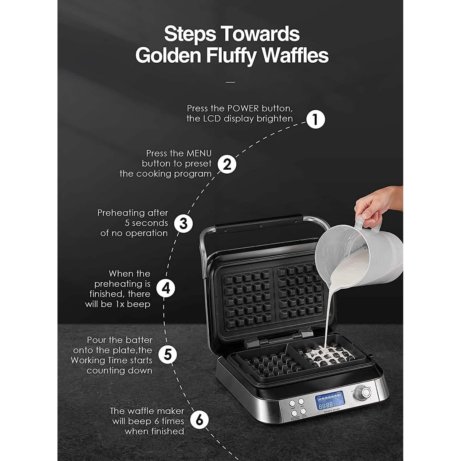 Belgian Waffle Maker Iron