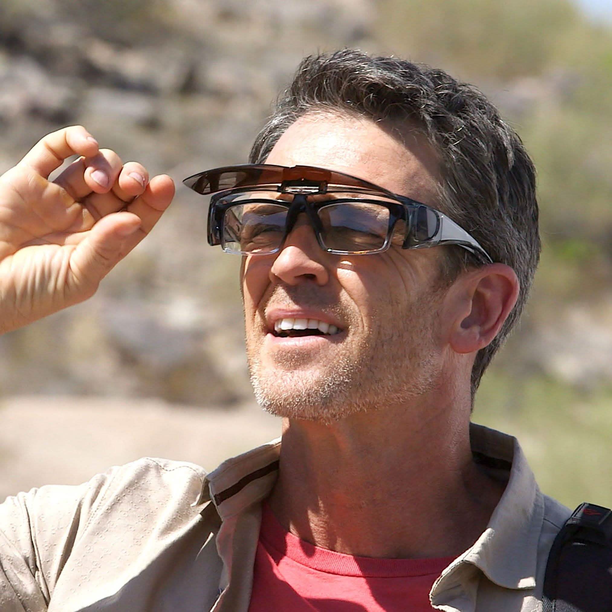 Bell + Howell Flip-Up Tacglasses Give Crisp Clear Vision without any Glare