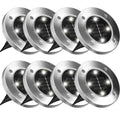 Bell + Howell Solar-Powered LED Garden Disk Lights Set