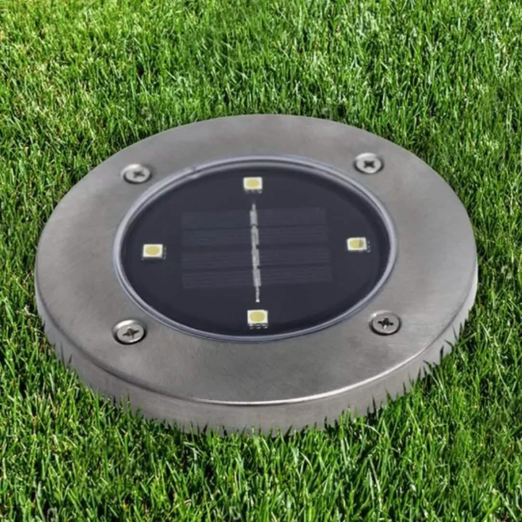 Bell + Howell Solar-Powered LED Garden Disk Lights Set